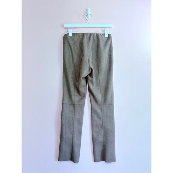 Ann Mashburn Faye Flare Cropped Pants in Dark Taupe Suede Size Small - Picture 5 of 6